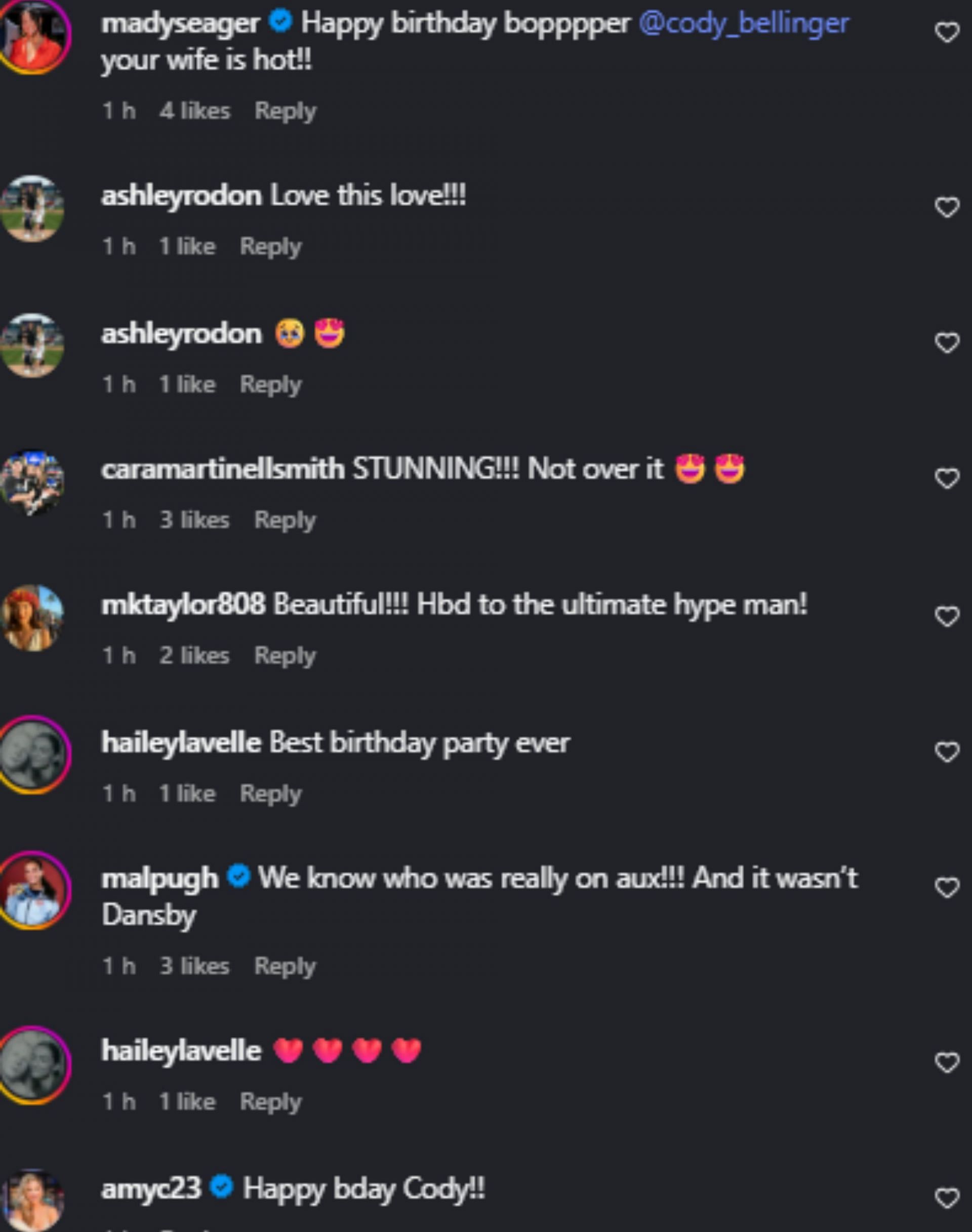 Screenshot of comments
